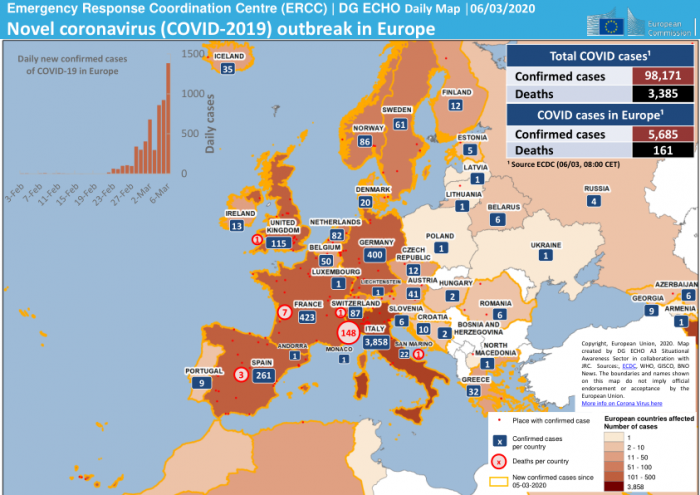 Coronavirus outbreak map